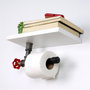 Hanah Home Boruraf244 Portarrollos de Papel Higiénico MDF Estilo Industrial Blanco